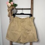Topshop  Paper Bag Tan Button Fly Shorts‎ Size 12 Photo 4