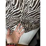 Attention  Women's Pencil Skirt Size 10‎ White Brown Zebra Animal Print Photo 5