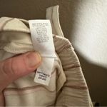 J.Jill  Linen Stretch Cream Striped Pull On Wide Leg Cropped Pants Sz SP Belted Photo 8