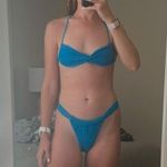Monday Swimwear RIDE THE WAVE CROCHET Blue Bikini Set Photo 0