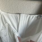 Tic Toc Chic White Ruched Long Sleeve Crop Top Photo 5