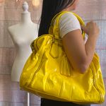 Melie Bianco Vegan Leather Shoulder Bag Purse Yellow Photo 6
