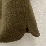 ALPACA INTERNATIONAL Olive Green Baby Alpaca/Wool Blend Hooded Poncho Sweater M Size M Photo 8