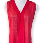 Covington NWT Womens  Red Iridescent Shimmer Sleeveless Top - Sz S Photo 0