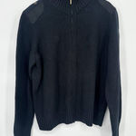 Ralph Lauren Lauren Women Black Full Zip Sweater Shoulder Patch Old Money XL Photo 0
