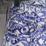 White House | Black Market  Slim Ankle Blue and White Patterned Women's Jeans Photo 8