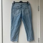 Good American Good High Rise Cropped Girlfriend Straight Jeans - Light Blue - 6 Photo 4