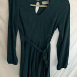 Altar'd State Altar’d State: Teal long sleeve, zip back, super soft romper with belt- size M Photo 0
