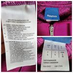 Reebok Zip-Up Hoodie Fitted Sweatshirt Running Sport Jacket Purple Black Size L Photo 1