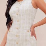 Elegant Cream Maxi Dress White Size XL Photo 0