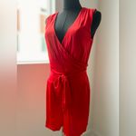 Bebe  Coral Romper with Ribbon Belt in Size XXS/XS Photo 3