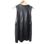 ZARA Black Leather Dress Vest Women's Size Large (missing button) Photo 3
