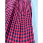 ZARA Cardigan Women SMALL Red Navy Blue Plaid Button Front Maxi Dress Duster Photo 5