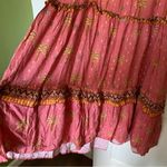 Farm Rio  Dress Coqeuirissimo Metallic Palm Trees Maxi Summer Beach Pink M NWT Photo 8