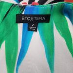 Etcetera Tropical Sleeveless Sheath Dress Back Zip Floral Lined Size 2 Photo 3