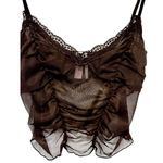 Urban Outfitters Out From Under Sheer Black Cropped Camisole nwot Photo 1