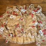 Walter Baker  women’s romantic ruffled floral top long sleeve size medium Photo 0