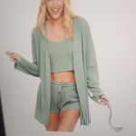 Bliss Sage Green 3 Piece Pajama Set Size L Size L Photo 1