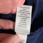 Spense Womens Sheer Blouse Shirt Top Cap Sleeve Round Neck Pullover Blue Large Photo 7