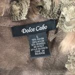 Dolce Cabo Cardigan Sweater Open Front Faux Fur Lace Brown L Size L Photo 4