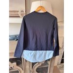Athleta NWT  Gallery Top Tunic Layered Look Navy Blue Quarry Blue Size XXS Photo 4