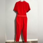 Trina Turk Red Orange Wrap Jumpsuit Size 2 Photo 2