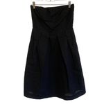 J.Crew  Lorelei Strapless Textured Dress Black - 4 EUC Photo 1