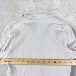 The Range  Beige Button Front Cropped Alloy Rib‎ Knit Turtleneck Cardigan EUC M Photo 9