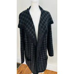 Max Studio Women's  Black Gray Houndstooth Cardigan 1X Photo 1