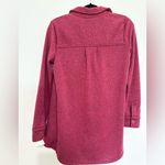 Soft Surroundings  Magenta Willow Snap Front Shirt Jacket Sweater small Photo 2