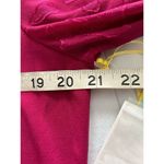 CeCe  Womens Ruffle Neck 3/4 Semi Sheer Embroidered Sleeve Plumeria Size L Photo 4