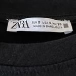 ZARA Women’s Black Solid Crewneck Cotton Essential Sleeveless T-Shirt SZ S #1164 Photo 5