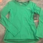 Nike NWT Green  Dri-Fit Long Sleeve Photo 0