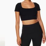 Aritzia Babaton Black Sculpt Knit Square Neck Short Crop- Size XS Photo 2