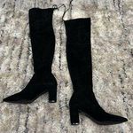 Stuart Weitzman  Black Avenue City OTK Suede Boots 9 NWOB Photo 0