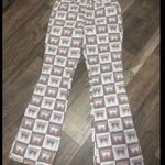 Wrangler Free people x  collab cream brown logo flare denim pants spring jeans Photo 5