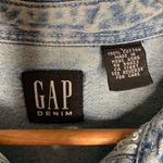 Gap Denim Vintage Floral Embroidered Blue Denim Shirt Size Large Photo 7