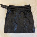 Princess Polly crocodile leather skirt black size 4 Photo 1