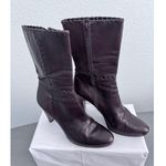 Antonio Melani Brown Leather Whipstitch Mid-Calf Boots Women’s 6.5M Y2K Edge Photo 3