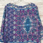 Skies Are Blue  Stitch Fix Blue and Purple Pattered Shift Dress, EUC, Size Medium Photo 9