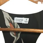 Charming Charlie  Black‎ Sleeveless Floral Tank Top Blouse Photo 3