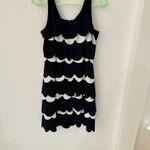 Julia Jordan Sleeveless Tank Scallop Shape Sheath Black White Dress Size 10 Photo 6