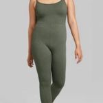 Wild Fable Women's Seamless Fabric Bodysuit Olive Green S Photo 2