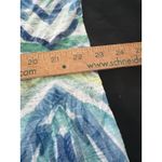 Shana Tunic Top Womens Large Blue Green White Palm Beach Lagenlook Art to Wear Photo 13