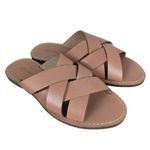 Madewell  The Boardwalk Sandals Woven Leather Slides Antique Coral Tan 7 Photo 10