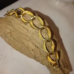 Anne Klein Vintage Gold Tone Rope Chain Link Bracelet Twist Chucky Stamped Charm Photo 3