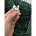 Aerie Maxi Dress Womens Medium Green Halter Linen Tiered Sundress Resort Preppy Photo 5