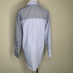 ZARA  TRF Blue Striped Colorblocked Over Sized Shirt Dress Sz Small Photo 1