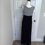 kim rogers Black and White Striped Maxi Dress Photo 3