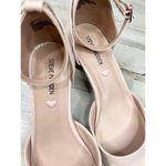 Steve Madden  Nude Patent Leather Ankle Strap Round Toe Block Heel Shoes Size 5M Photo 2